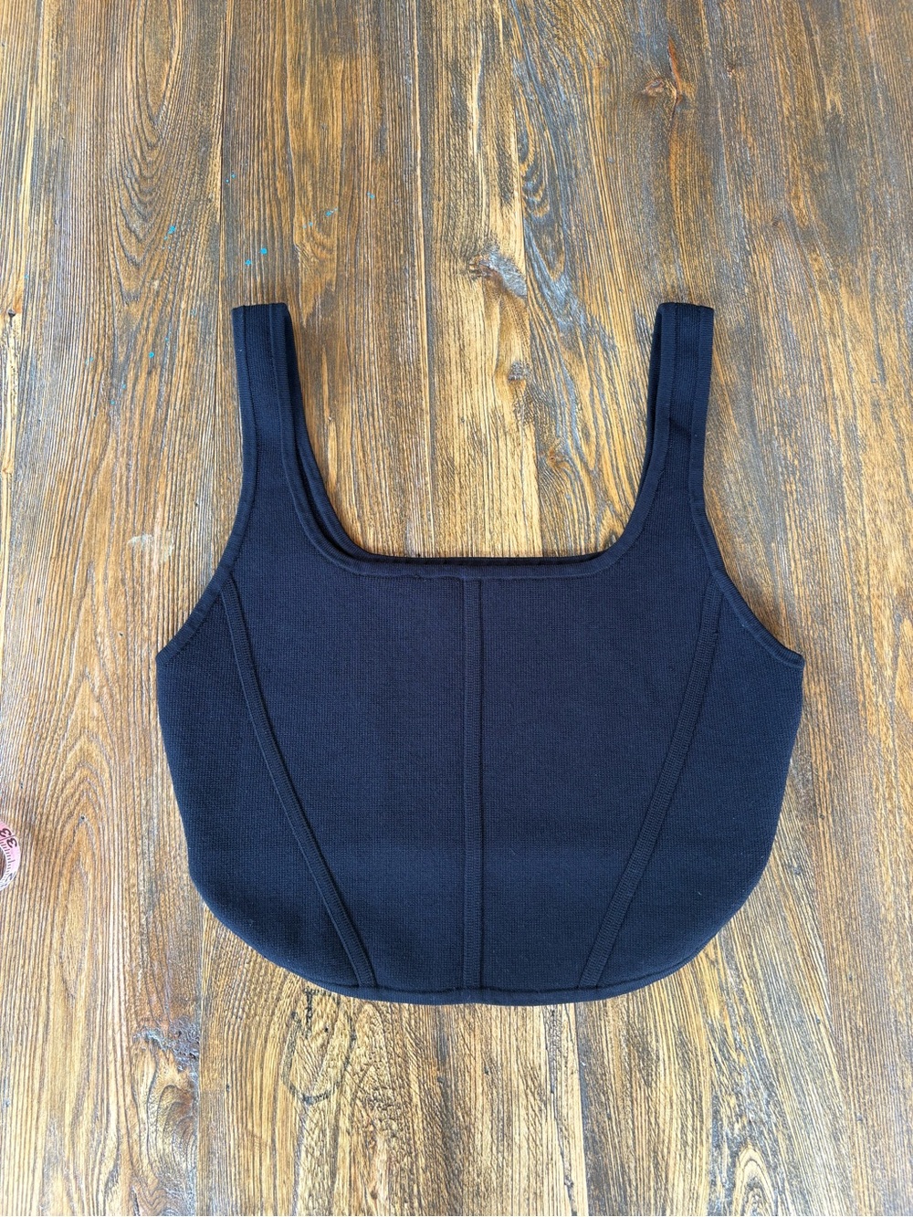 Aritzia Babaton Sculpt Knit Bustier Tank Black Size M Corset Top #94800